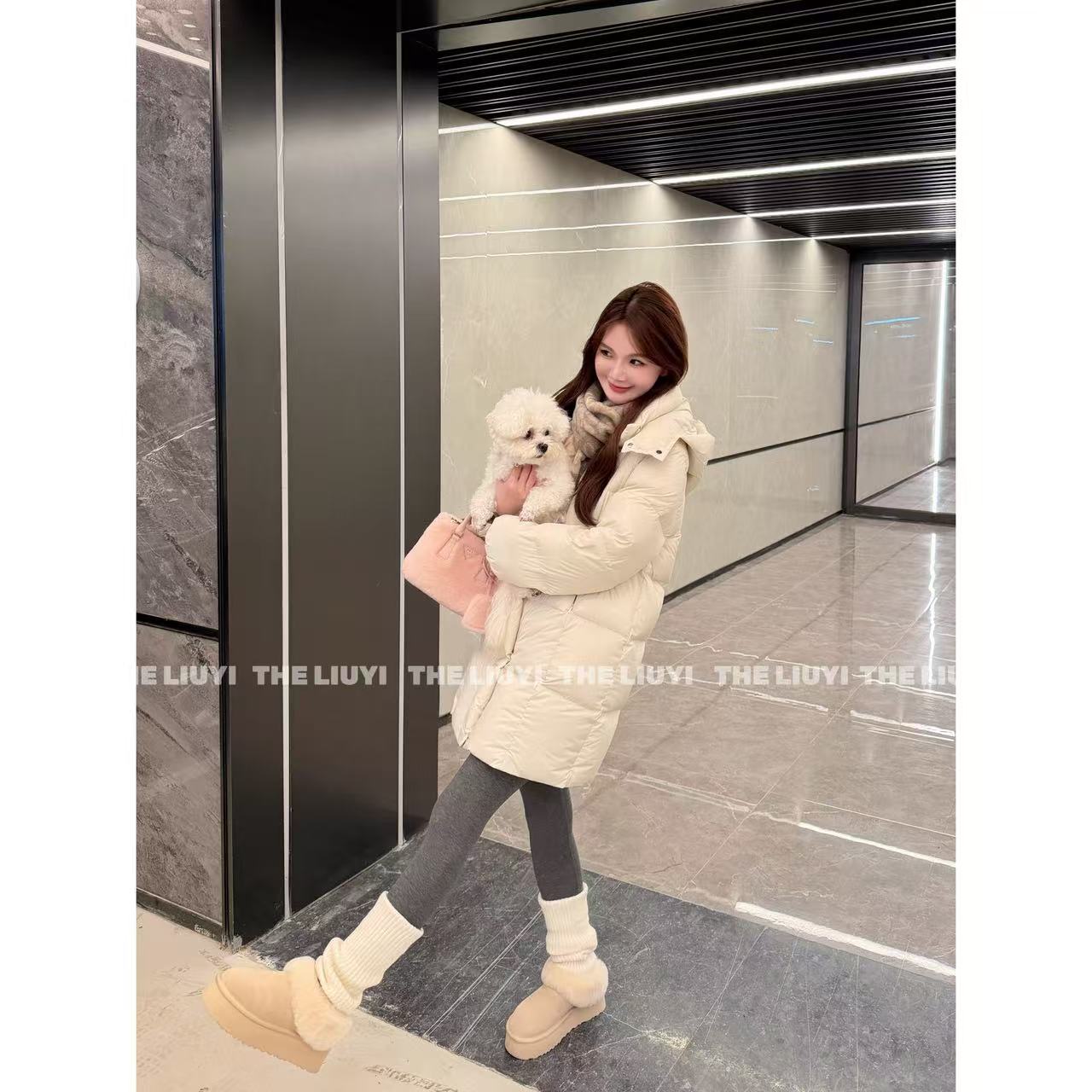 【LIUYI】暴雪时分~90白鹅绒中长款保暖抗寒羽绒服外套511063