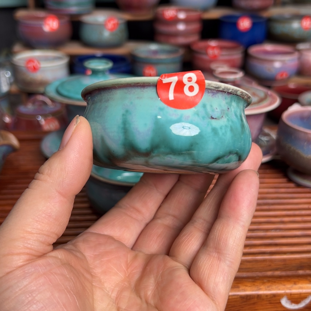 手工制作钧窑茶器