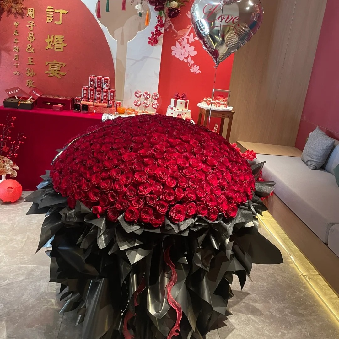 520朵红玫瑰巨型花束鲜花速递全国同城店配送女朋友生日求婚礼物