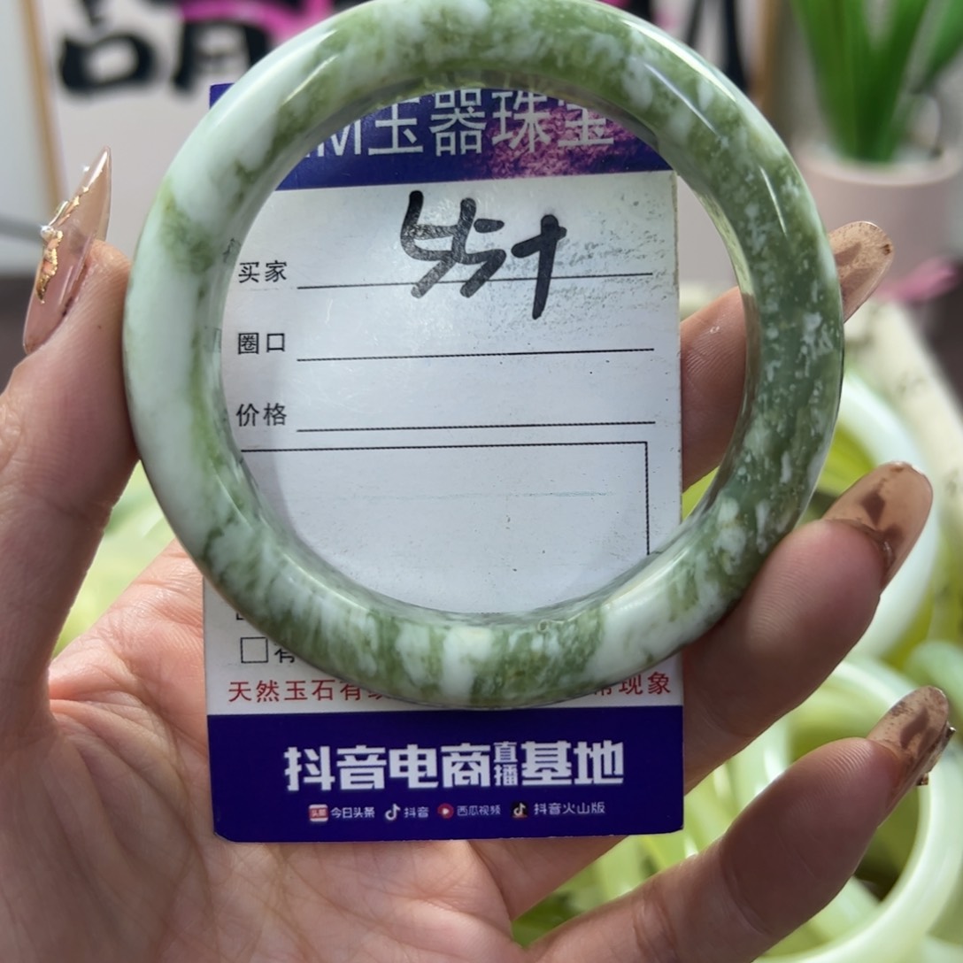 蛇纹石玉手镯未镶嵌524