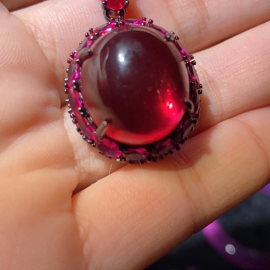 红宝石戒指银S925镶嵌