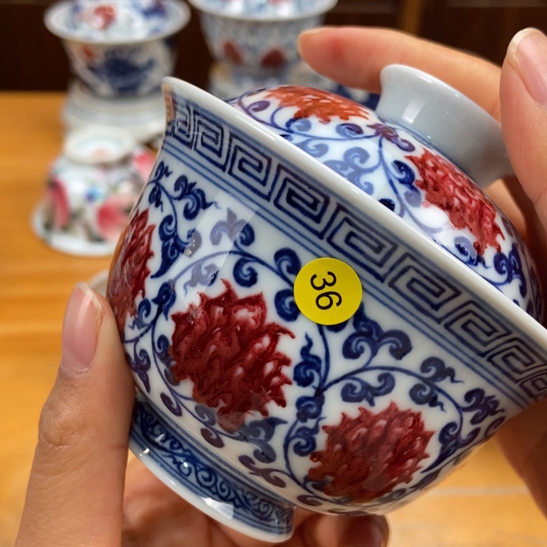 手绘现代茶具非古董