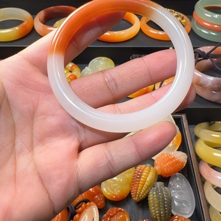 石英质玉（金丝玉）未镶嵌手镯57