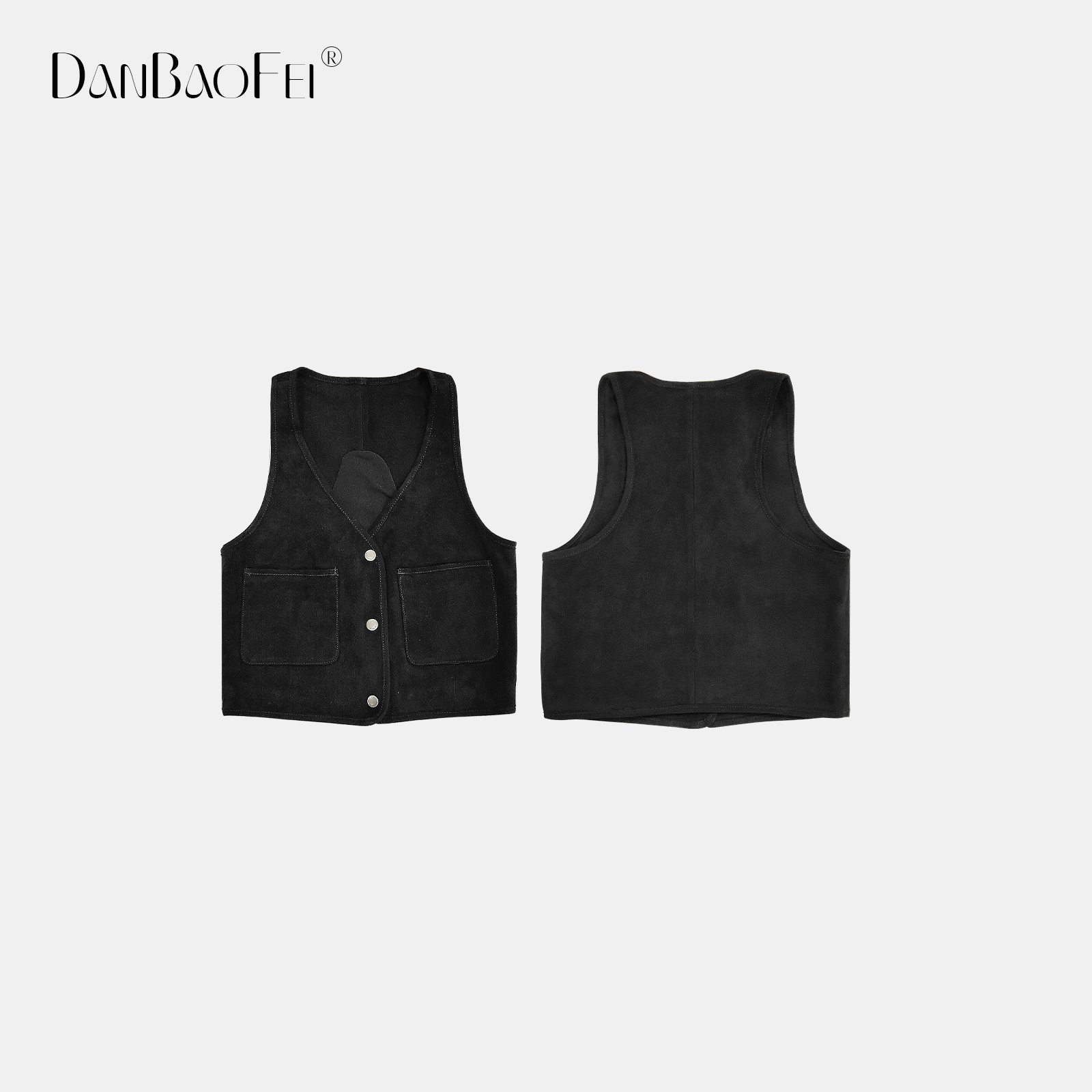 【DAYO预】 复古休闲风双口袋马甲 YLM00665