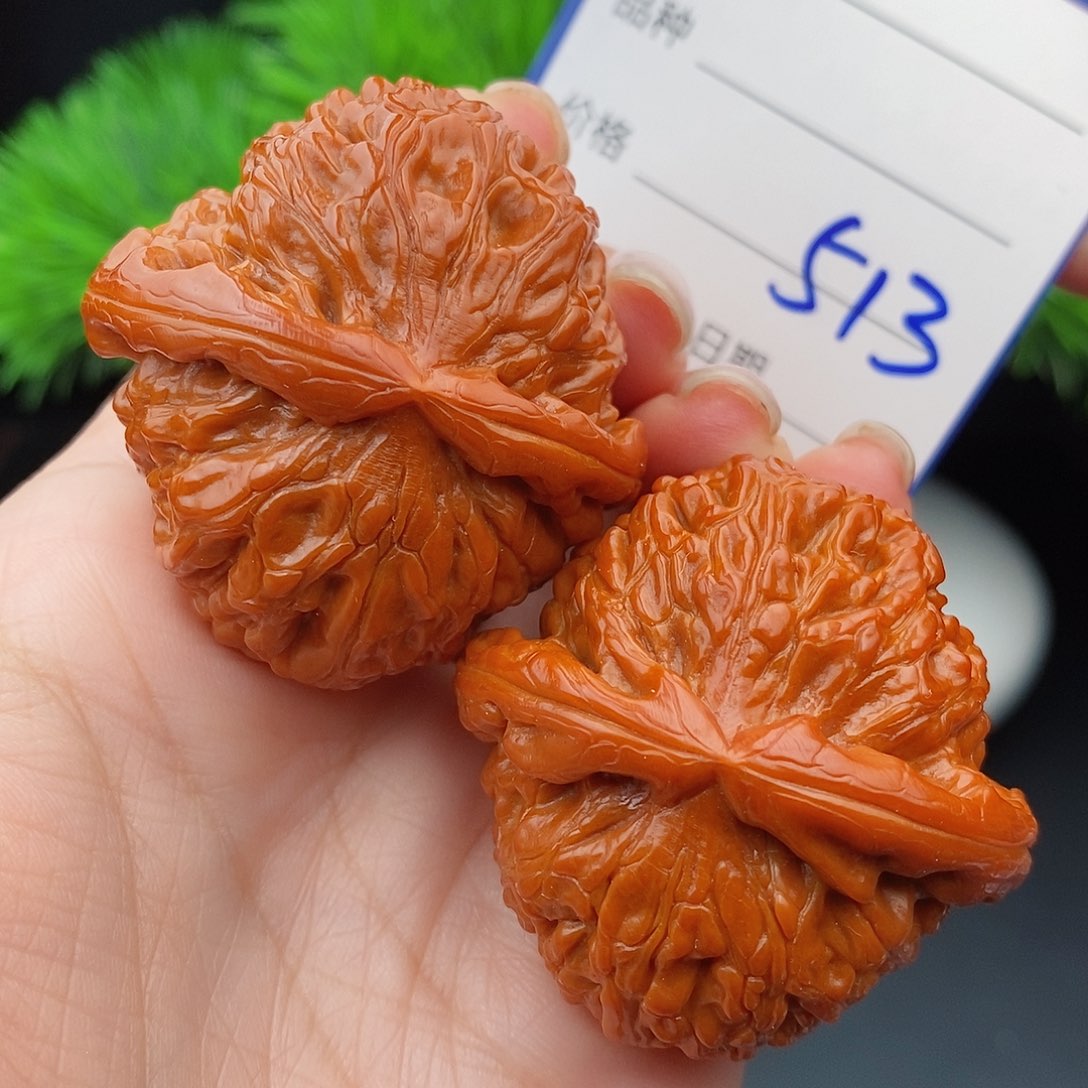 文玩核桃把件43球白513