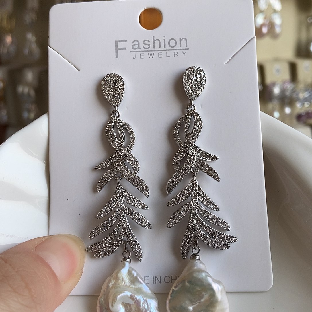 颈饰合金淡水珍珠特价耳饰4370