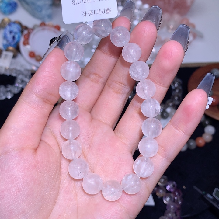 水晶手链未镶嵌溏心蓝月光10mm