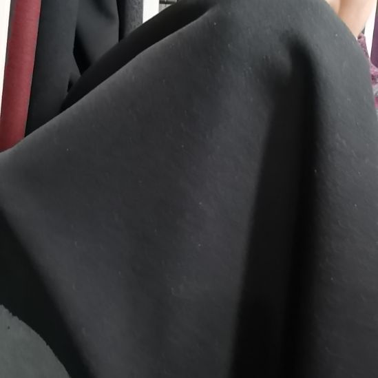 水洗羊绒布料黑色斜纹1米
