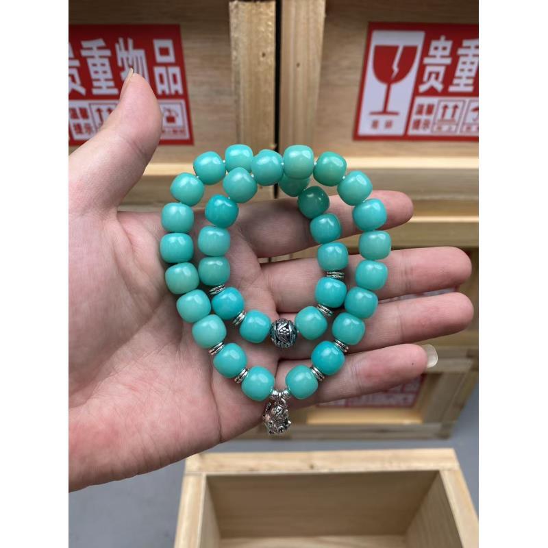 湖水蓝菩提双圈JG0080 无礼盒