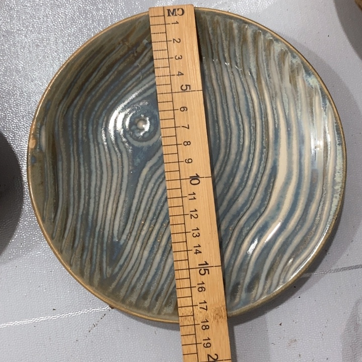 瓷片窑变天之眼盘子直径18微瑕疵
