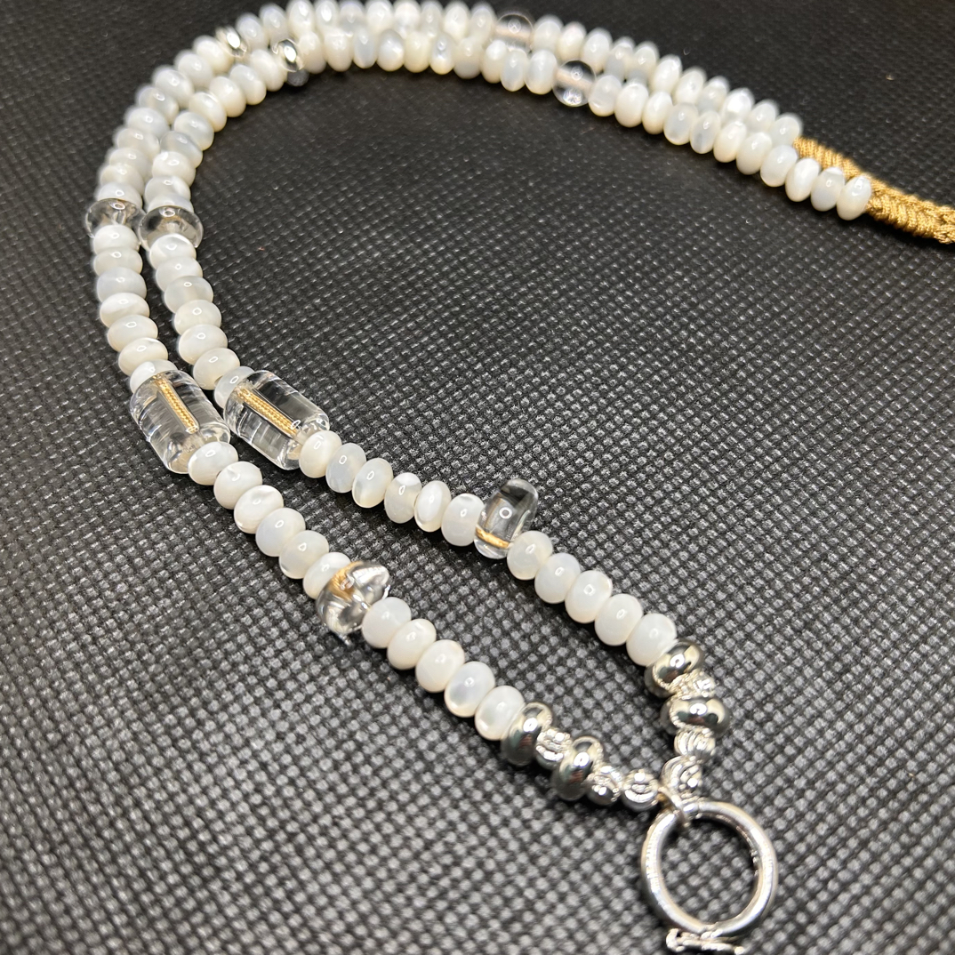 螺钿算盘珠设计款毛衣链多用链6mm左右