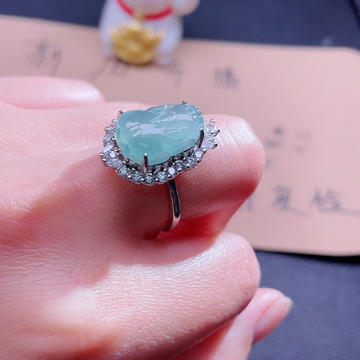 翡翠吊坠(不含链)银S925镶嵌