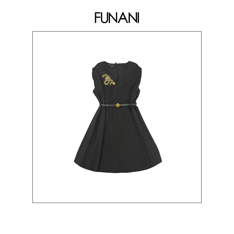 【FUNANI】 轻奢法式时尚重工高级定制原创设计 连衣裙 X2511059