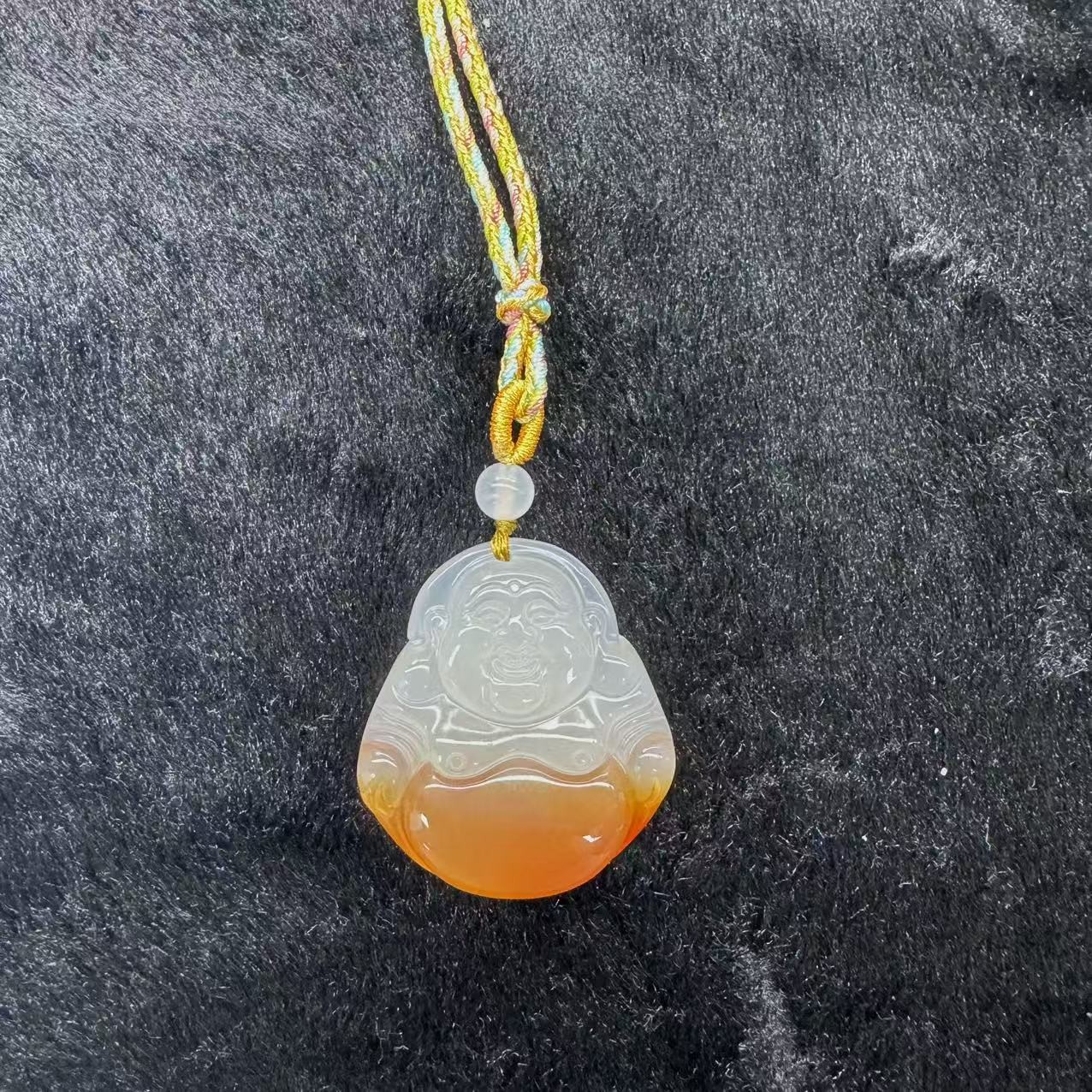 y2616-原创复古设计款九火莲心玛瑙佛公吊坠-赠礼盒