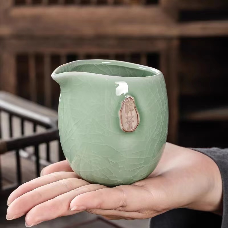 茶具HQ哥窑蝉茶公道杯0794
