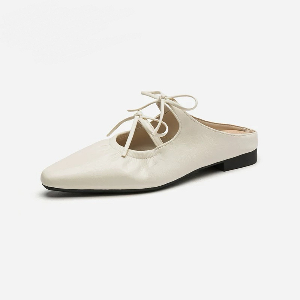 复古风包头粗跟休闲平跟包头拖夏季长腿欧若动感风666