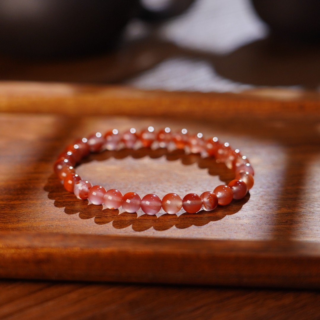 【睿泽赏宝】南红冰飘单圈手串 6mm ZPH0080