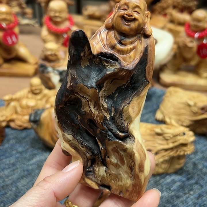 柏木太行崖柏手把摆件