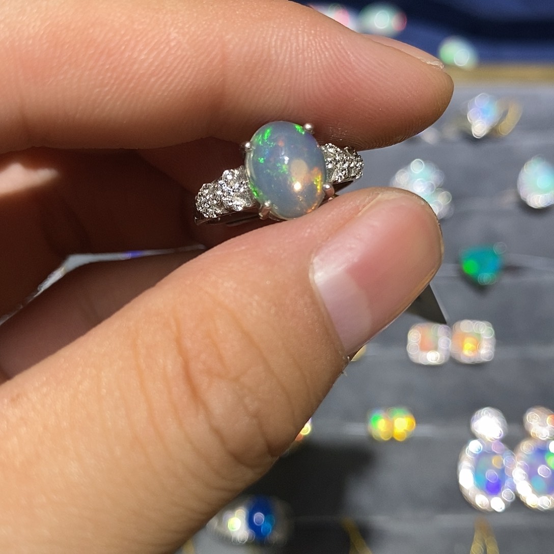 欧泊欧泊戒指银S925镶嵌R**然