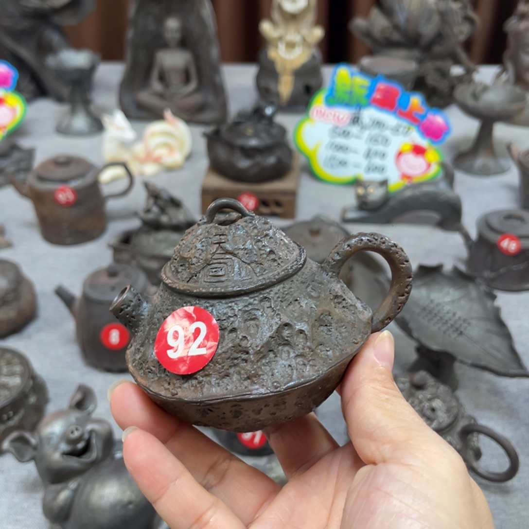 壶全手捏柴烧茶器