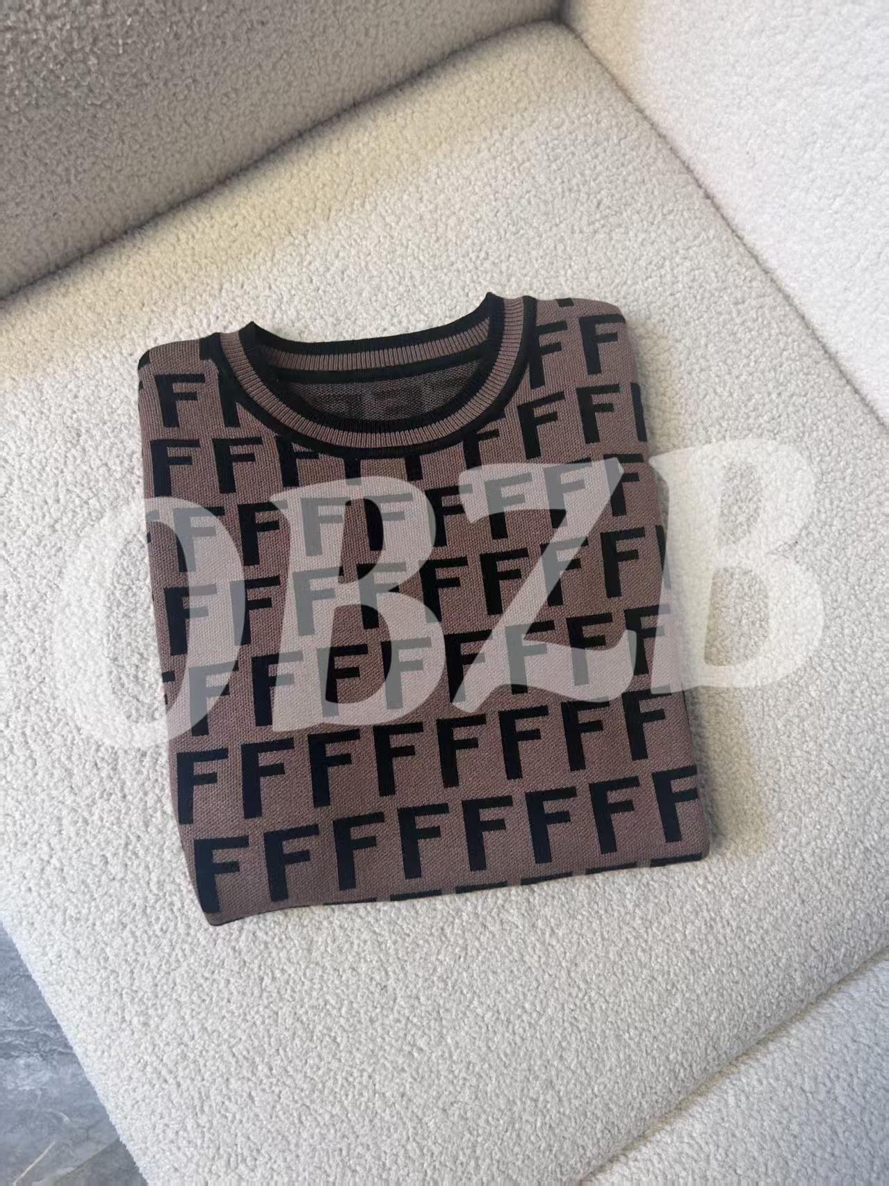 OBZB【棕色图案】舒适百搭新款内搭外搭女款短袖棕色 FD006