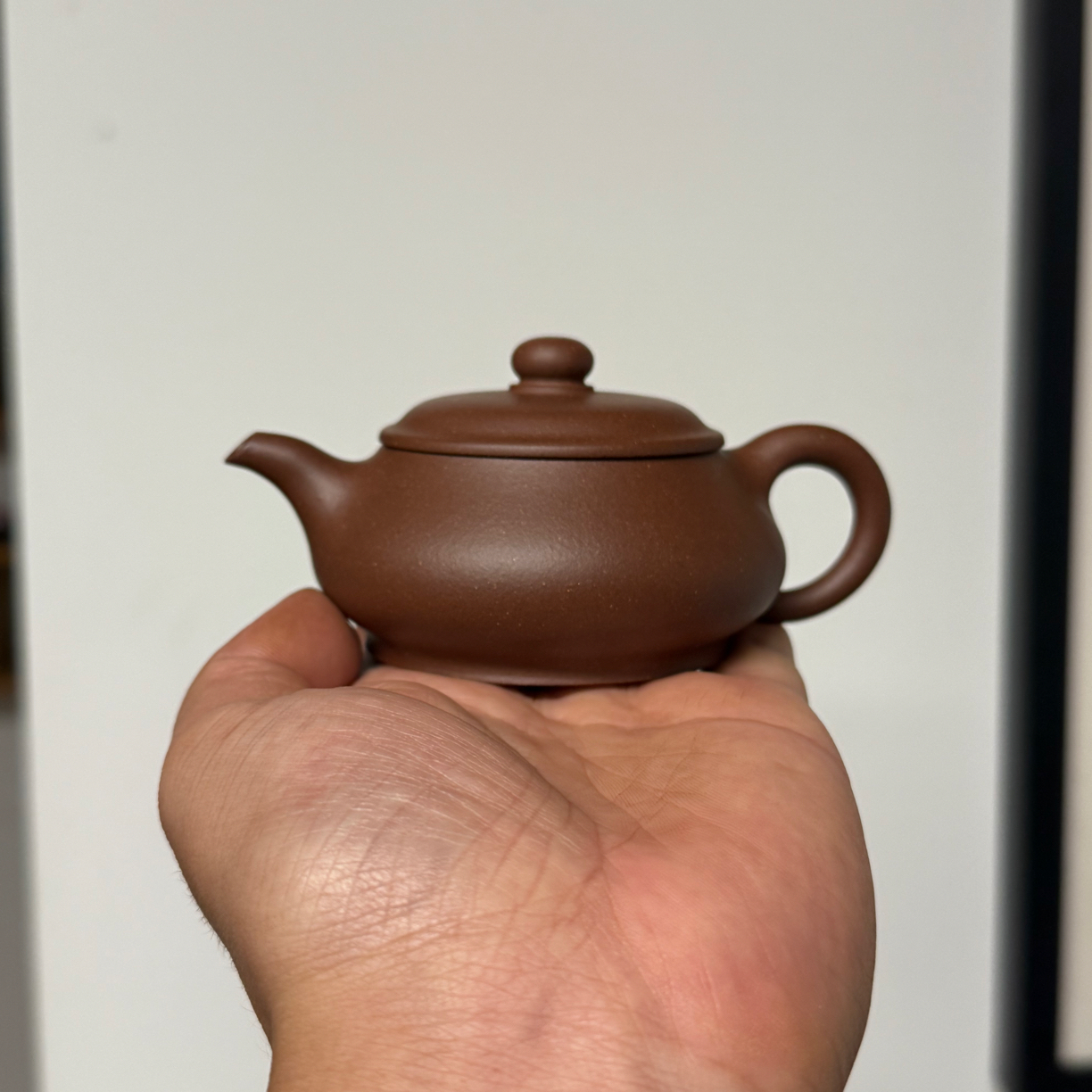 黄龙山原矿紫泥泥明炉壶110cc四两家传统手制