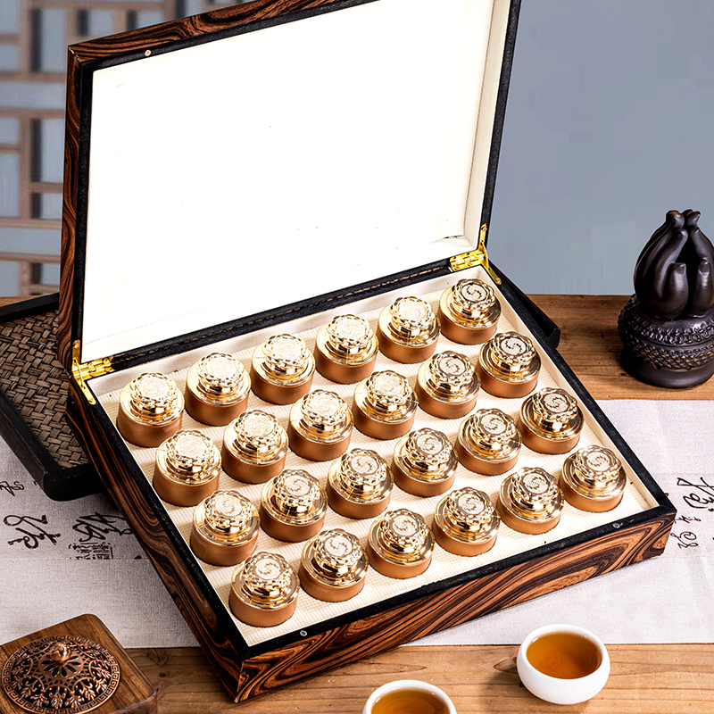 武夷红茶金骏眉茶叶小罐装实木礼盒送礼