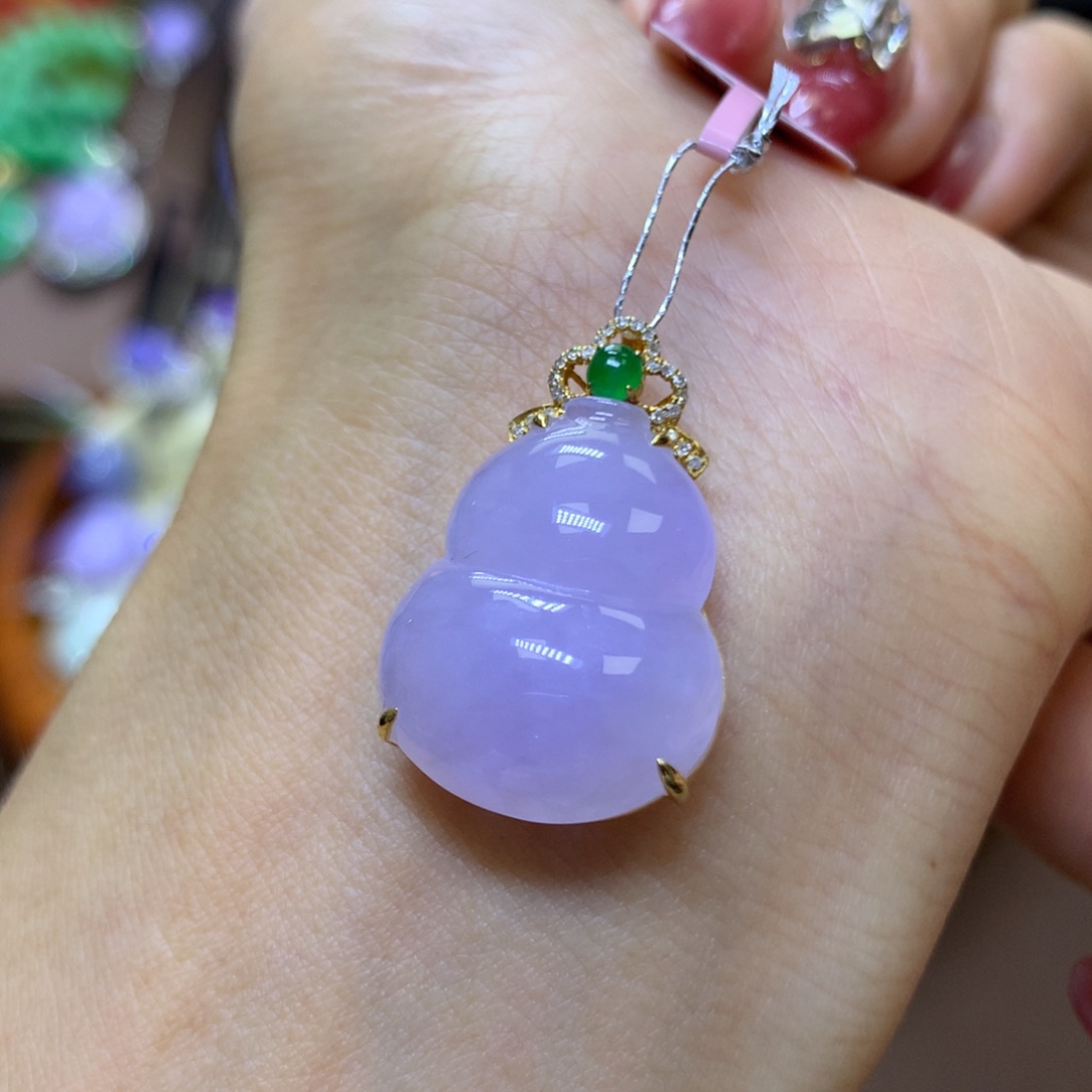 【闪购商品】翡翠18K金镶嵌颈饰翡翠