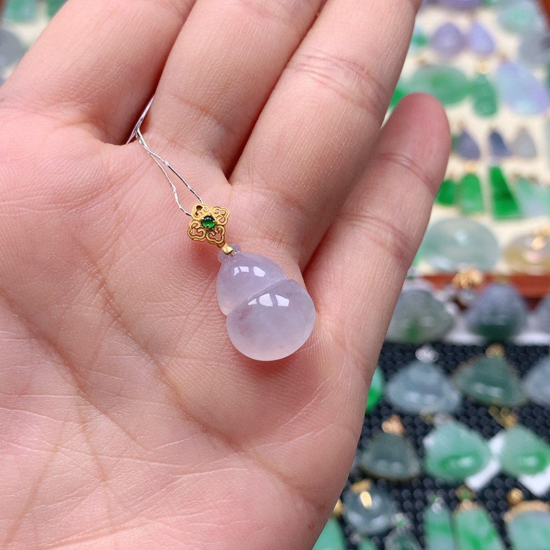 【闪购商品】翡翠吊坠(不含链)18K金镶嵌