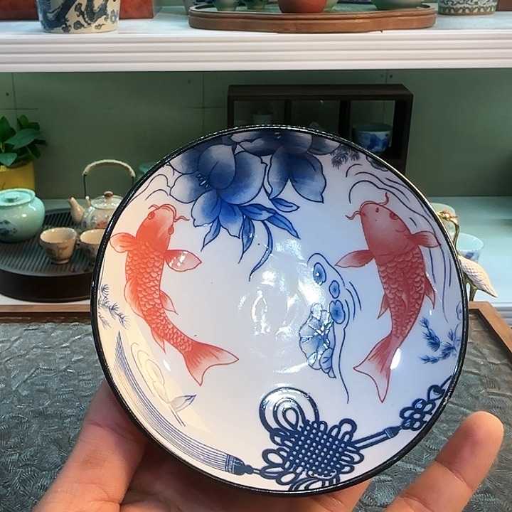 青花瓷器茶具套装茶叶罐个人杯