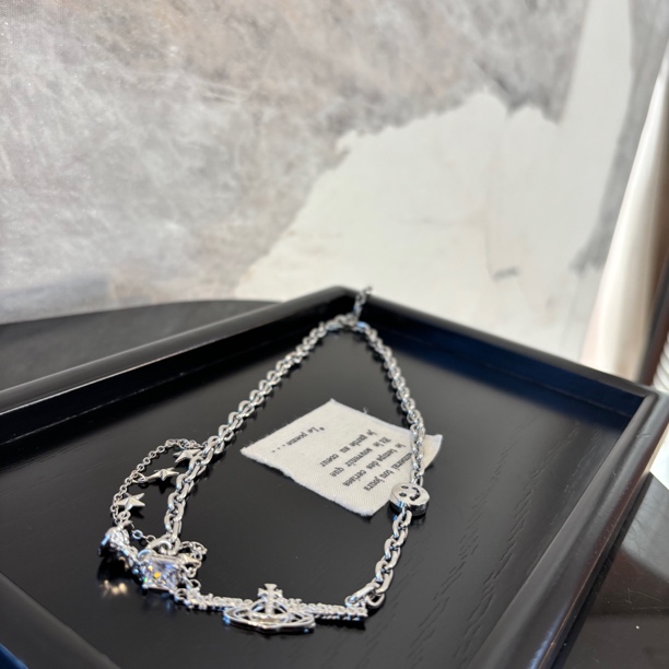 铜合金项链 地球笑脸星星项链XL3061