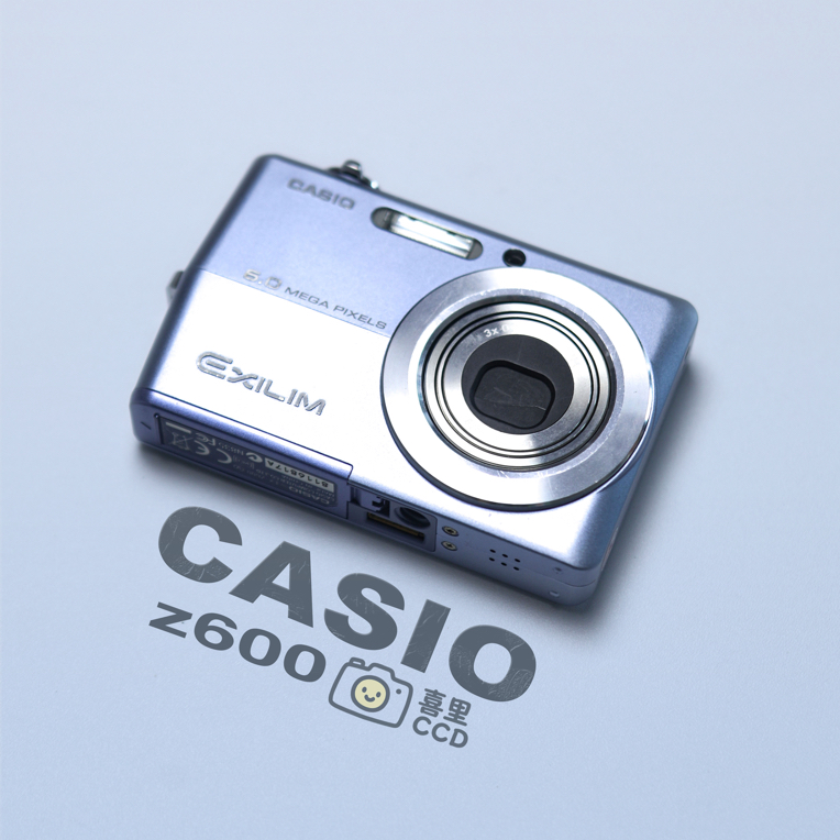 95新 Casio/卡西欧 z600浅蓝色600万像素古早氛围感