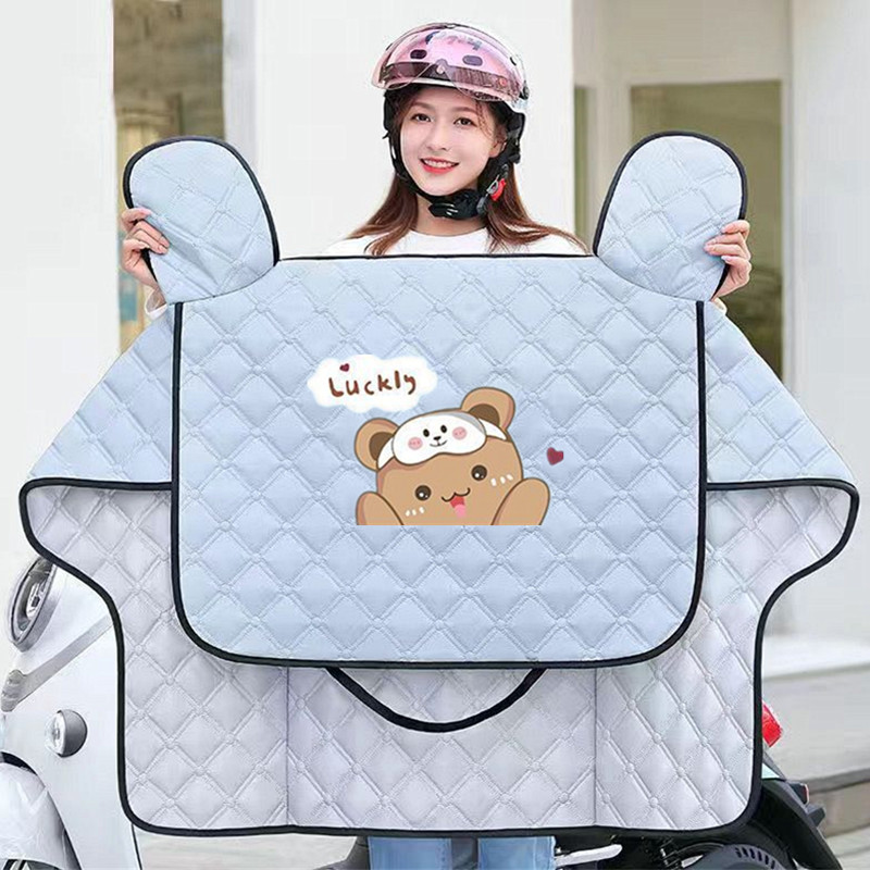 夏季薄款电动车挡风被2025防晒遮阳罩电瓶摩托车防水防风挡风被
