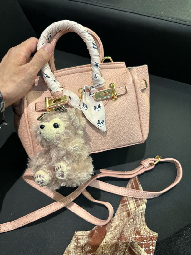 【颜谨家新款】（赠丝巾）小号金扣时尚单肩斜挎小众休闲女士手机包包