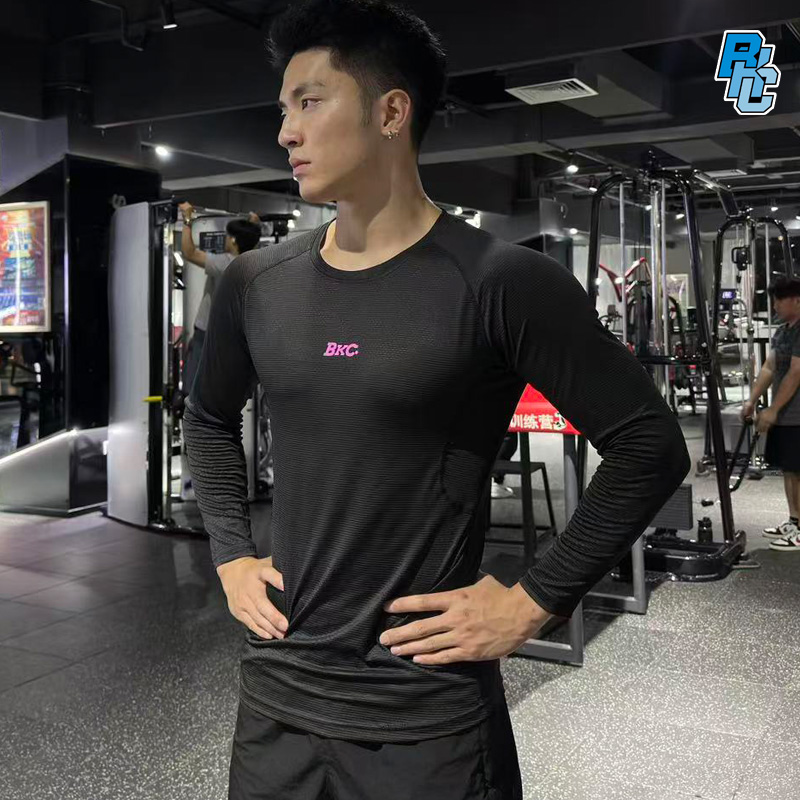 BKCXZICE秋冬保暖运动长袖T恤健身衣美式球员版GI篮球训练紧身衣