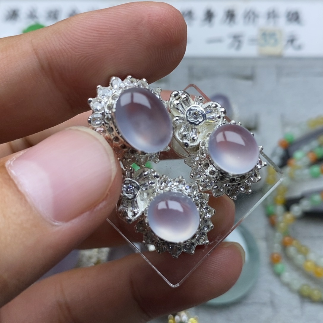 定制翡翠未镶嵌高冰玻大11小9mm