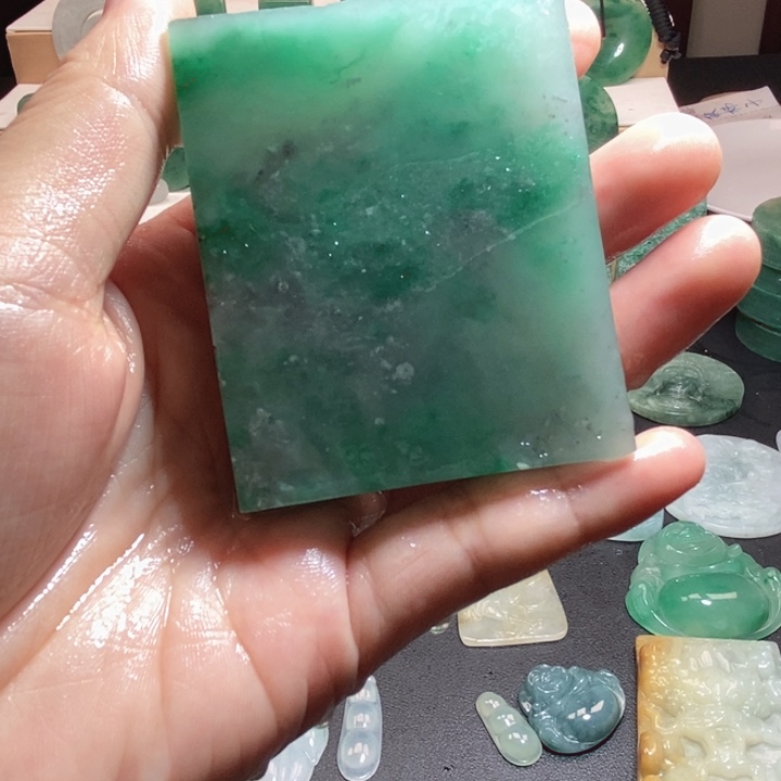 未镶嵌石英质玉珠宝奇石非洲翠牌子