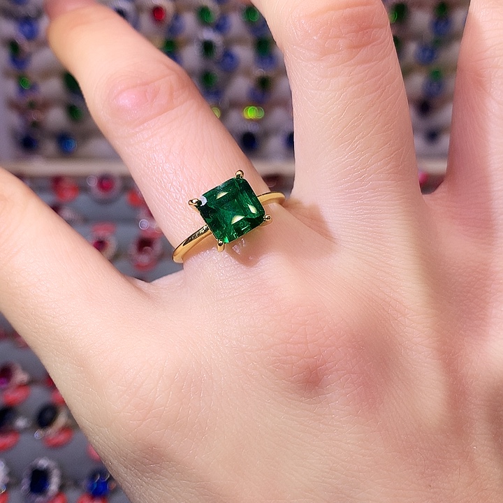 透辉石戒指银S925镶嵌