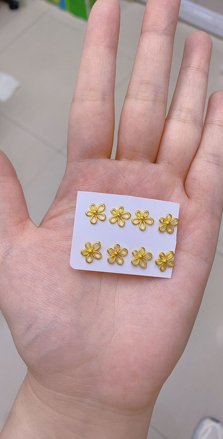 铜合金耳饰 五花合金耳钉