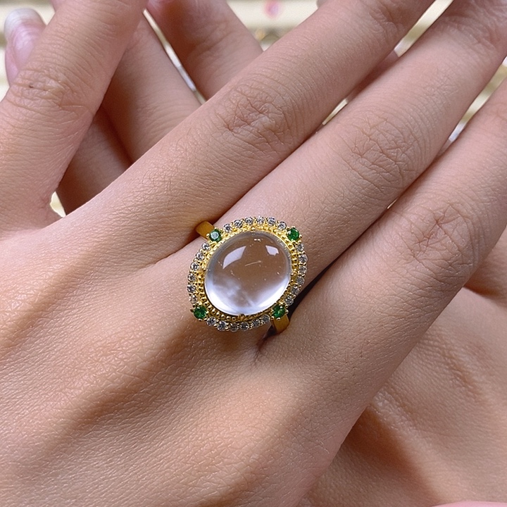 S***3石英质玉银S925镶嵌戒指