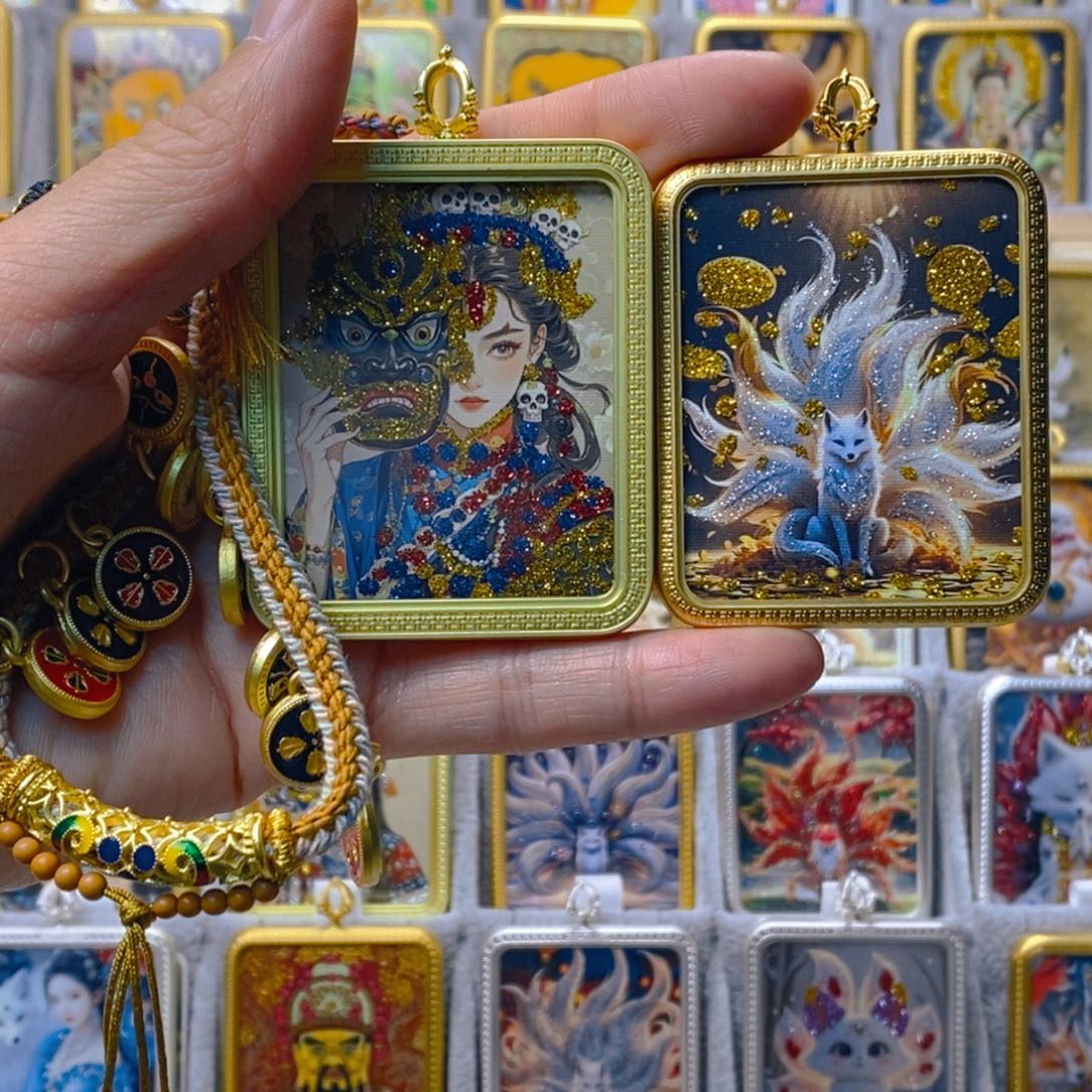 吊坠手绘唐卡扎基吊坠