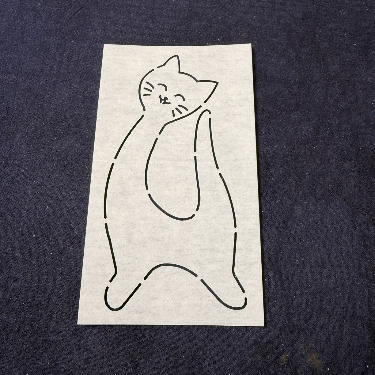 猫咪模板 刺字绣模板 茶席模板 诺诺植物染