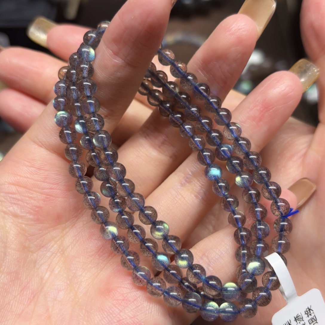 未镶嵌手链长石4.8mm左右