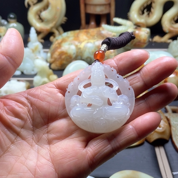 和田玉挂件未镶嵌踏****老