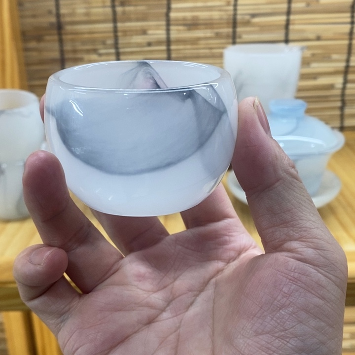 手工艺品琉璃水墨一杯