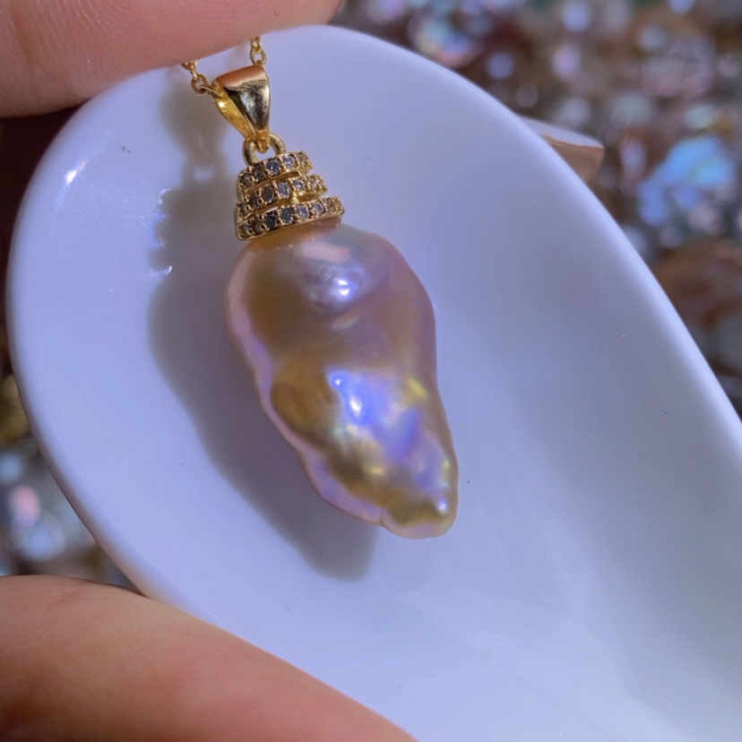 【闪购商品】淡水珍珠天然珍珠（微瑕）合金
