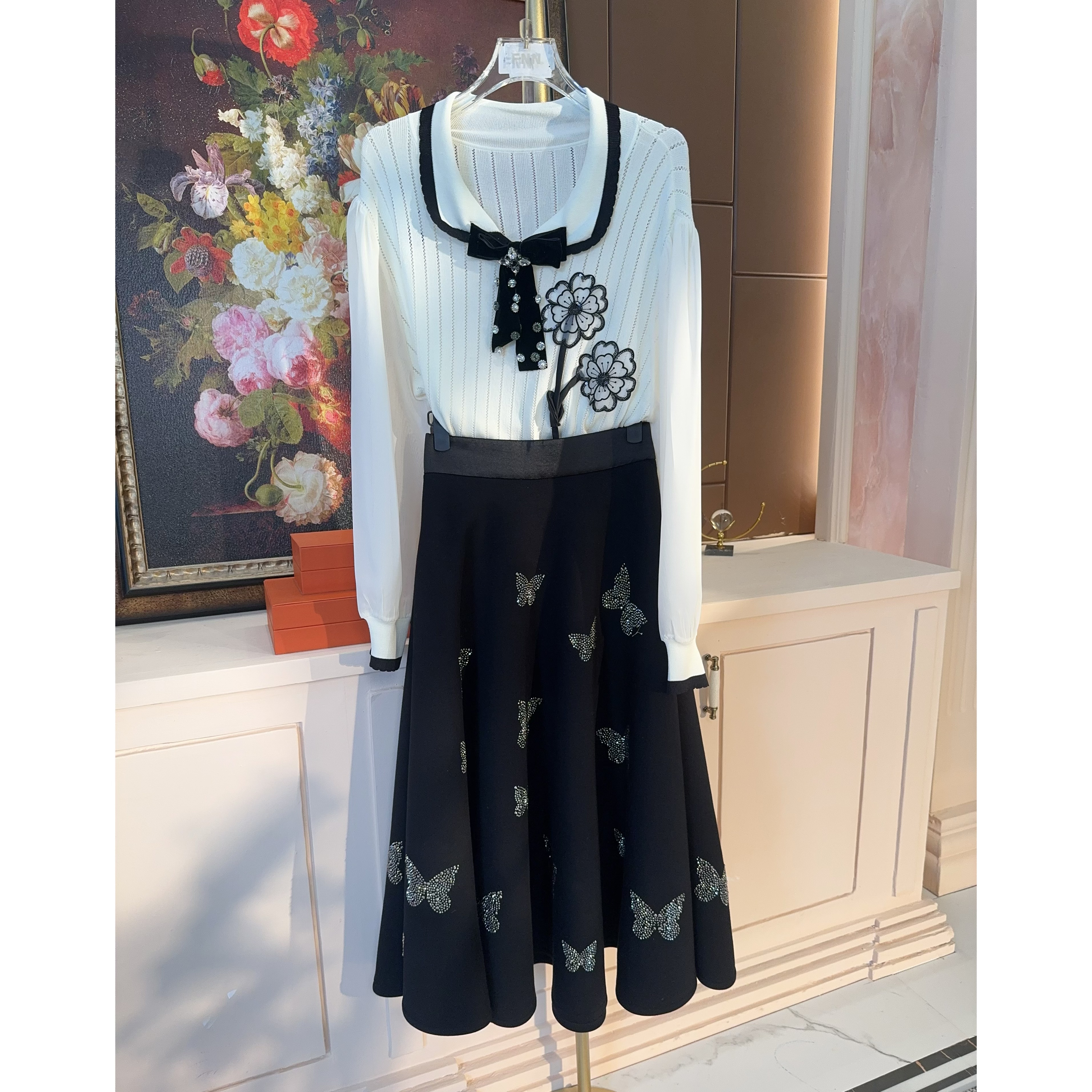 【芙娜妮轻奢】新款小众设计衬衫气质显瘦名媛女装两件套F2510658