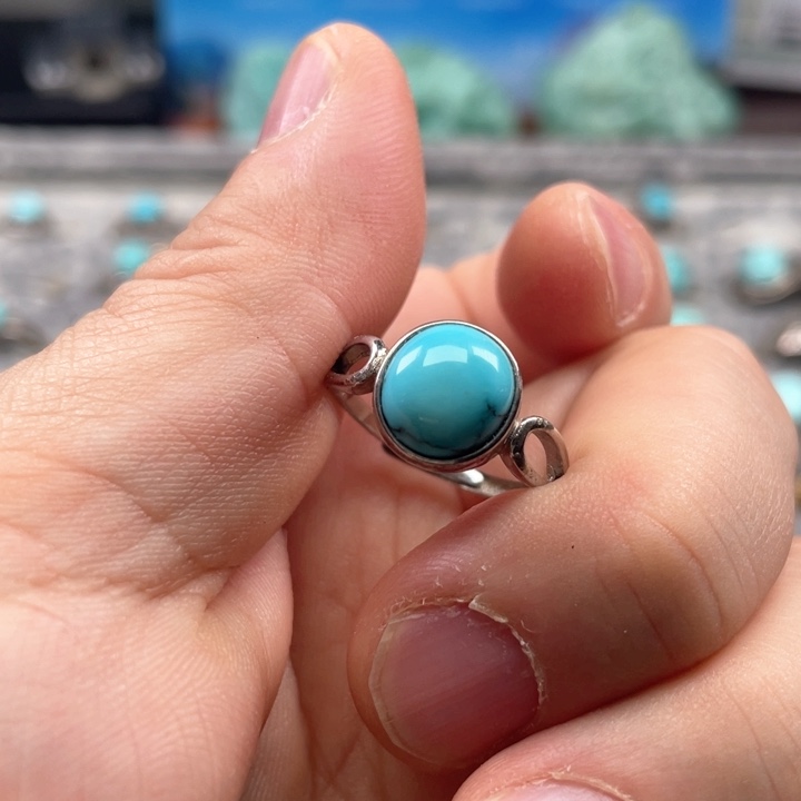 绿松石颈饰银S925镶嵌