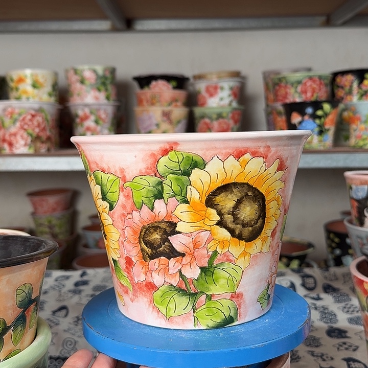 景德镇手绘多肉花盆