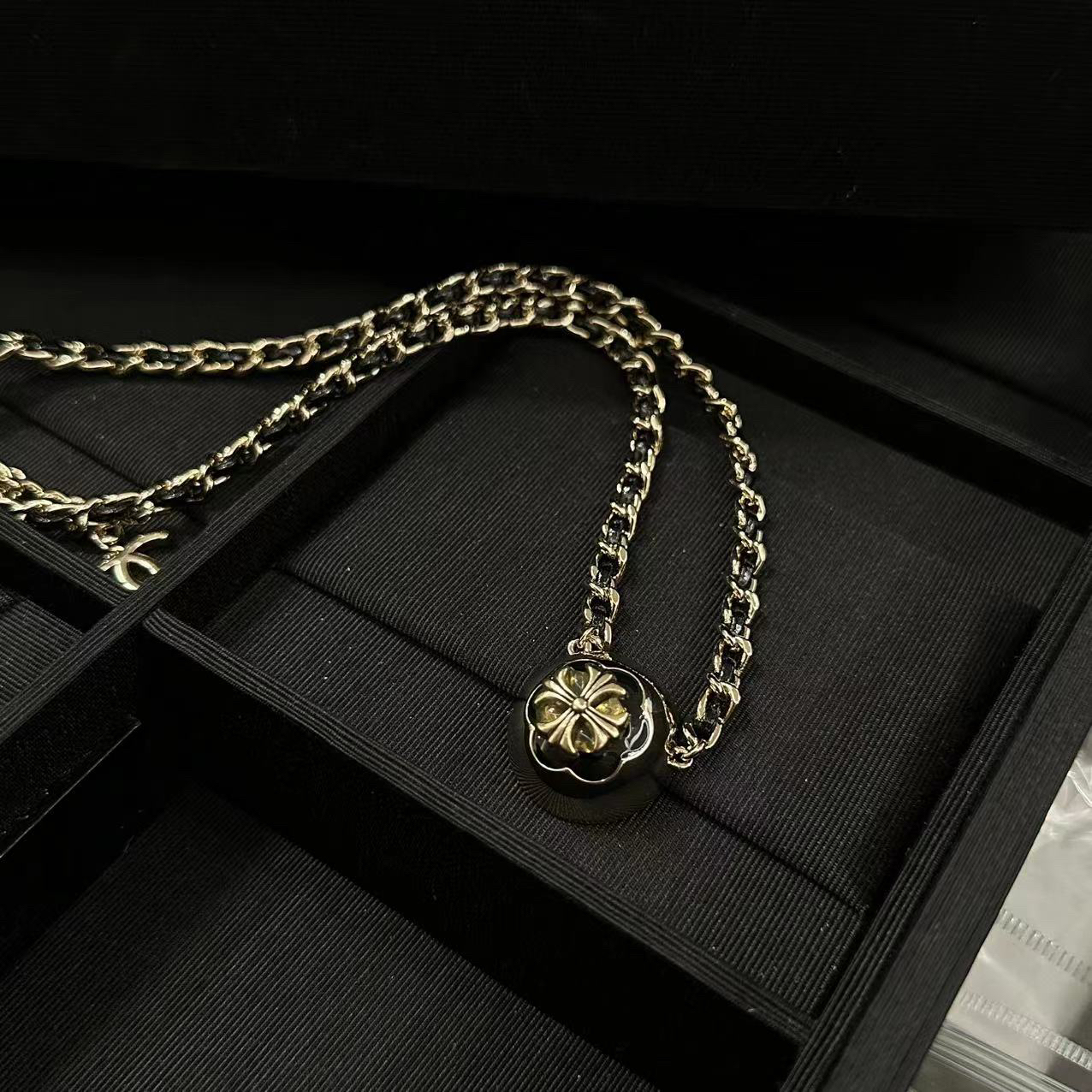 铜合金项链 编织系列花朵项链-90956